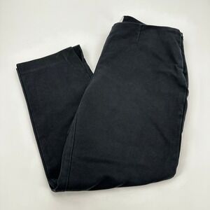 Chicos So Slimming Black Crop Pants 00 Side Zip Cotton Stretch Trousers Capsule